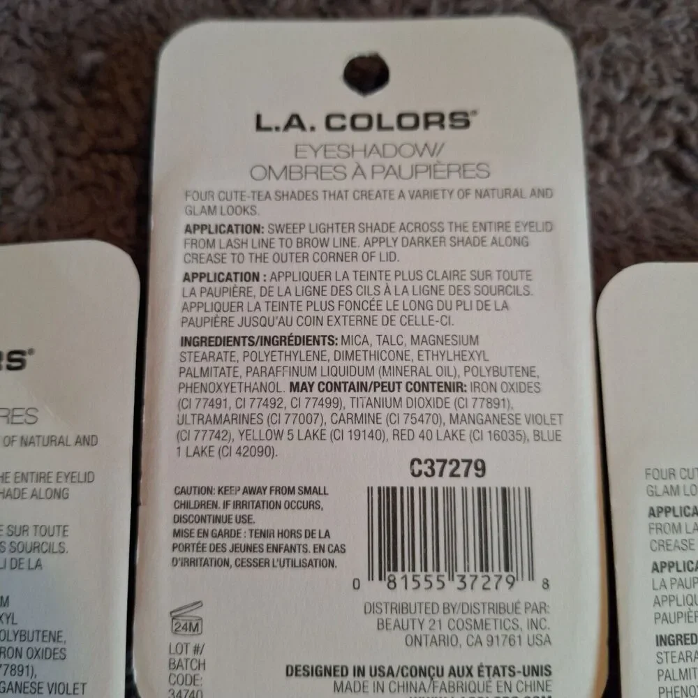 Lot of 3 L.A. Colors Bubble‎ Tea Eyeshadow Blueberry Shimmer Sealed Combo